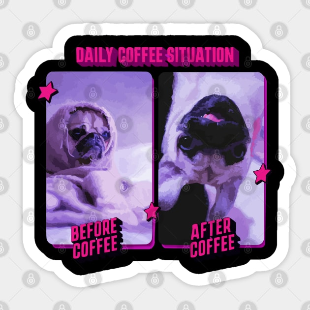 Daily-Coffee Sticker by TEENIE DESIGN
